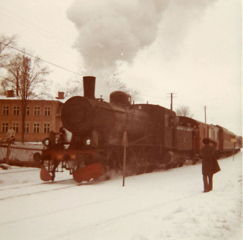 Ånglok E 1195 Uppsala Ekeby station, Enköpingsbanan UEJ